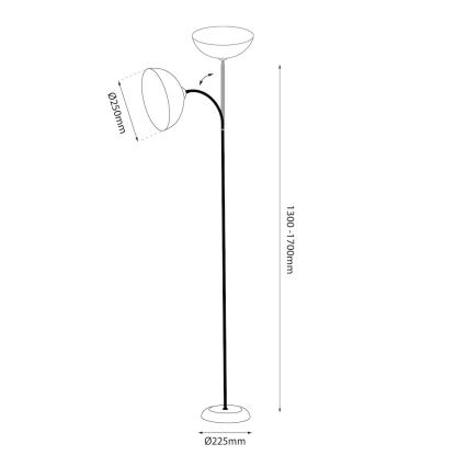 Lampă de podea ZACK 1xE27/15W/230V bej