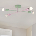 Lampă de tavan aplicată CAMBRIDGE, 4 x E27, 15 W, 230 V, verde/roz