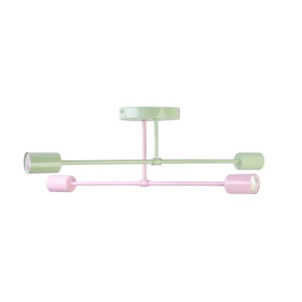 Lampă de tavan aplicată CAMBRIDGE, 4 x E27, 15 W, 230 V, verde/roz