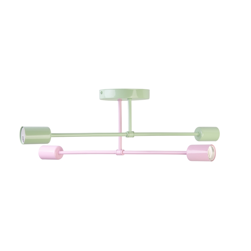 Lampă de tavan aplicată CAMBRIDGE, 4 x E27, 15 W, 230 V, verde/roz