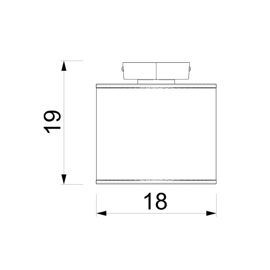 Lampă de tavan ARDEN 1x E27/15W/230V Ø 18 cm neagră