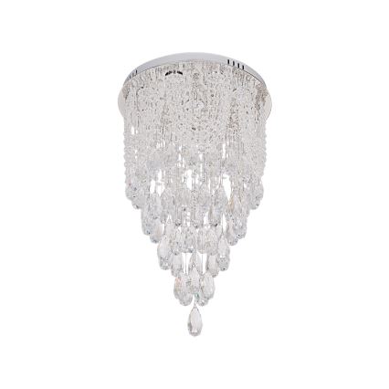 Plafonieră LED cu cristale MAJURO LED/30W/230V Ø 40 cm crom lucios + telecomandă