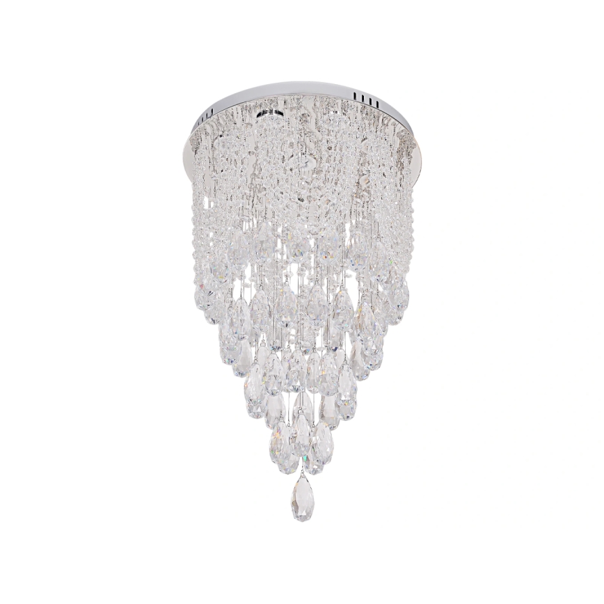 Plafonieră LED cu cristale MAJURO LED/30W/230V Ø 40 cm crom lucios + telecomandă