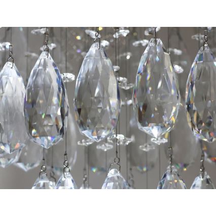 Plafonieră LED cu cristale MAJURO LED/30W/230V Ø 40 cm crom lucios + telecomandă