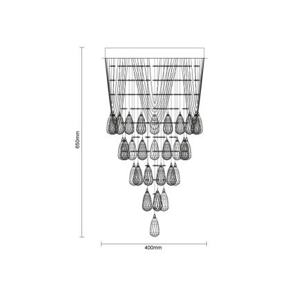 Plafonieră LED cu cristale MAJURO LED/30W/230V Ø 40 cm crom lucios + telecomandă