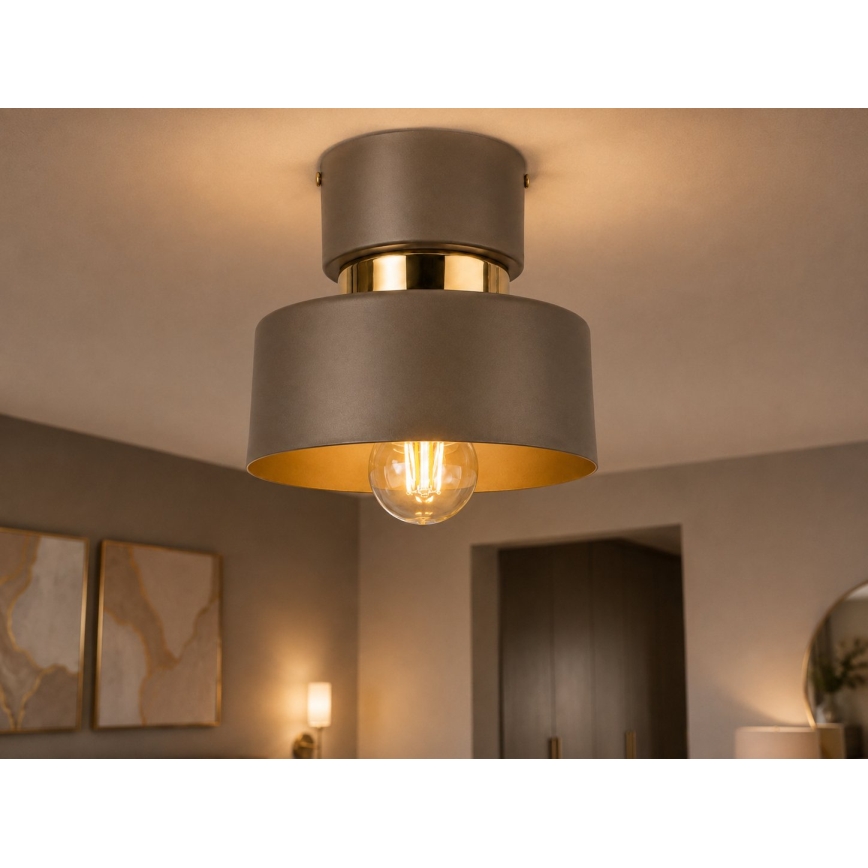 Lampă de tavan IGNIA 1xE27/60W/230V maro/auriu