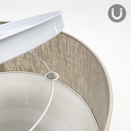 Lampă de tavan SIRJA, soclu 1x E27, 15 W, 230 V, Ø 35 cm, bej