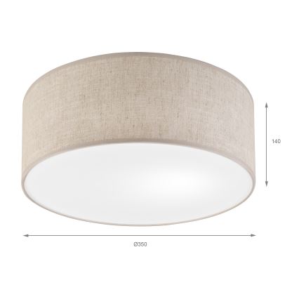 Lampă de tavan SIRJA, soclu 1x E27, 15 W, 230 V, Ø 35 cm, bej