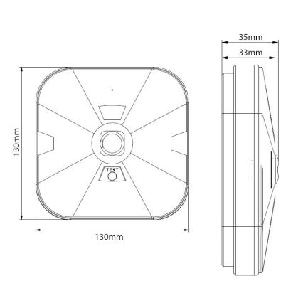 Lampă de urgență LED GATRION LED/1W/230V 6000K 1500 mAh IP54 alb