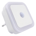 Lampă de veghe LED cu senzor, 0,5 W, 230 V, albă