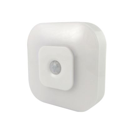 Lampă de veghe LED cu senzor, 0,5W/4,5V, 3xAAA, alb
