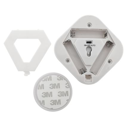 Lampă de veghe LED cu senzor, 0,5W/4,5V, 3xAAA, alb