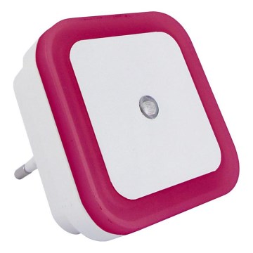 Lampă de veghe LED cu senzor de amurg, 0,5 W, 230 V, roz