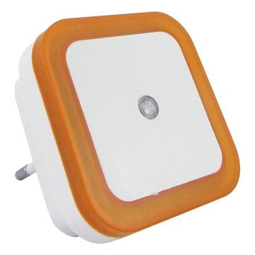 Lampă de veghe LED cu senzor de amurg, 0,5W/230V, portocalie