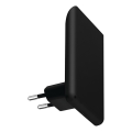 Lampă de veghe LED cu senzor de amurg pentru priză ORISA LED/0,28W/230V neagră