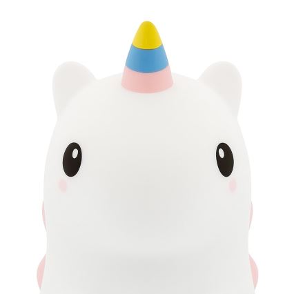 Lampă de veghe pentru copii UNICORN LED RGBW, cu intensitate reglabilă, reîncărcabilă, tactilă, LED/1W/5V 1200 mAh