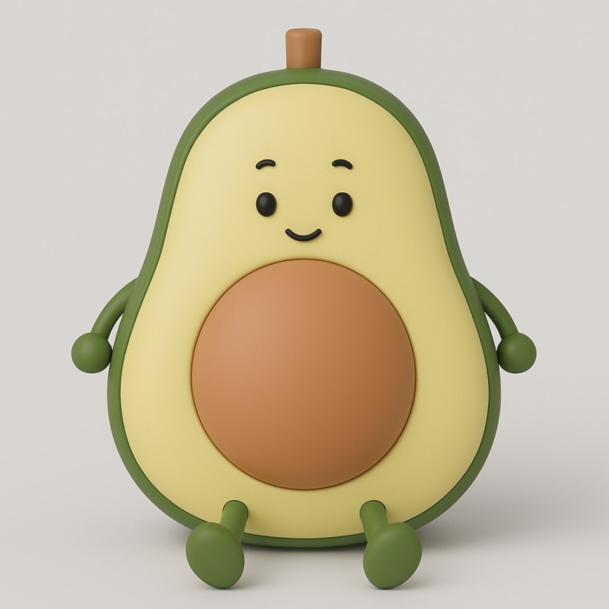 Lampă de noapte LED pentru copii AVOCADO, reîncărcabilă, tactilă, cu intensitate reglabilă LED/1W/5V 1200 mAh