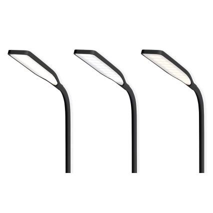 Lampă tactilă flexibilă dimabilă de masă cu funcție de încărcare fără fir de 15W Qi LED/5,5W/230V 2700-6500K negru