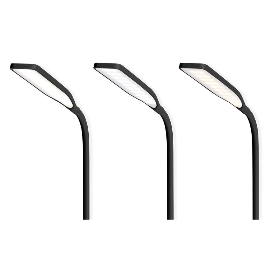 Lampă tactilă flexibilă dimabilă de masă cu funcție de încărcare fără fir de 15W Qi LED/5,5W/230V 2700-6500K negru