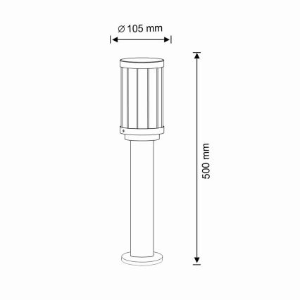 Lampă exterior FIORD 1xE27/10W/230V IP44