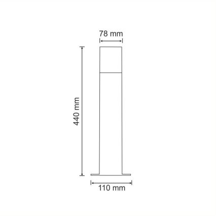 Lampă de exterior NEW YORK 1xE27/12W/230V IP44, 44 cm, antracit