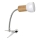 Lampă flexibilă cu clemă SVENDA 1xE27/60W/230V stejar/alb