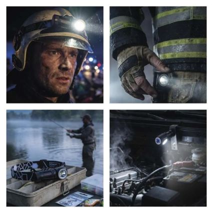 Lampă frontală LED reîncărcabilă, cu intensitate reglabilă — 800 mAh, 3,7 V