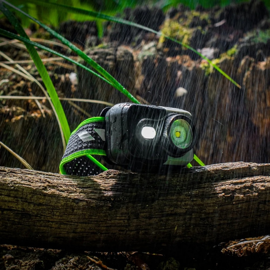 Lampă frontală LED reîncărcabilă, reglabilă LED/10W/5V/3xAAA IP66 800 lm 1000 mAh