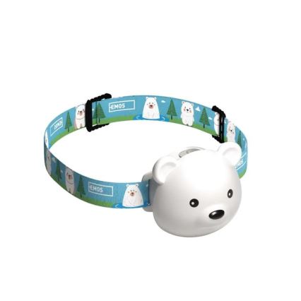 Lampă frontală LED reîncărcabilă USB, 500 mAh – model ursuleț