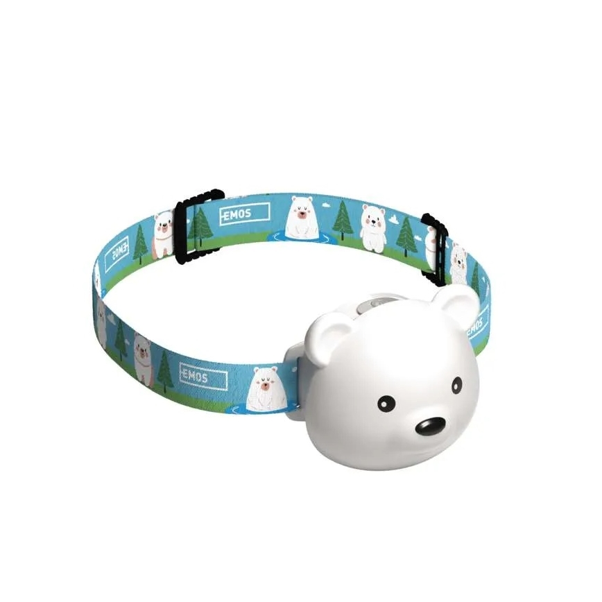 Lampă frontală LED reîncărcabilă USB, 500 mAh – model ursuleț