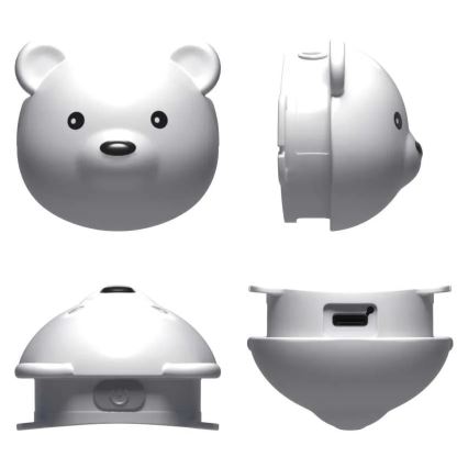 Lampă frontală LED reîncărcabilă USB, 500 mAh – model ursuleț