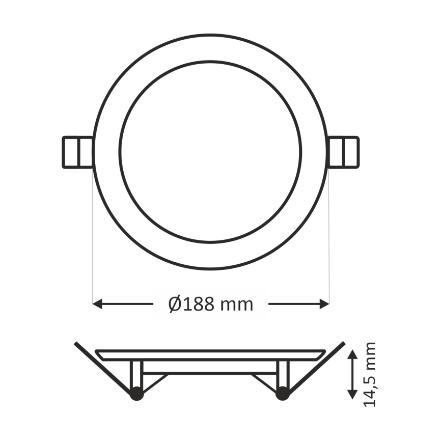 Lampă încastrată LED CIRCLE LED/15W/230V 6500K