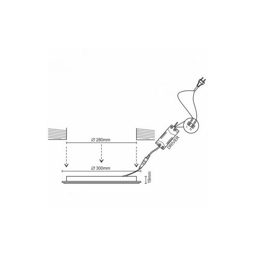 Lampă încastrată LED LED/24W/230V 4000K