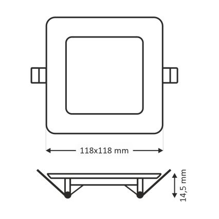Lampă încastrată LED SQUARE LED/6W/230V 6500K