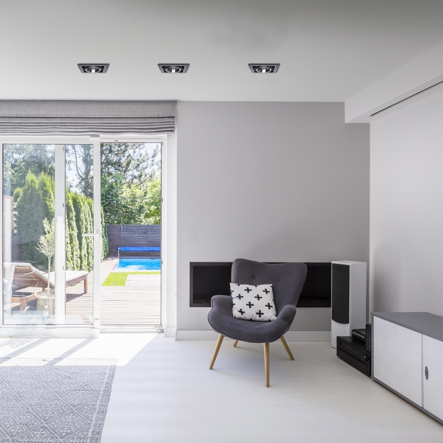 Lampă încastrată PLAZA AR111 1xGU10/12W/230V negru