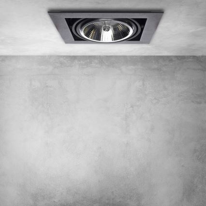 Lampă încastrată PLAZA AR111 1xGU10/12W/230V negru