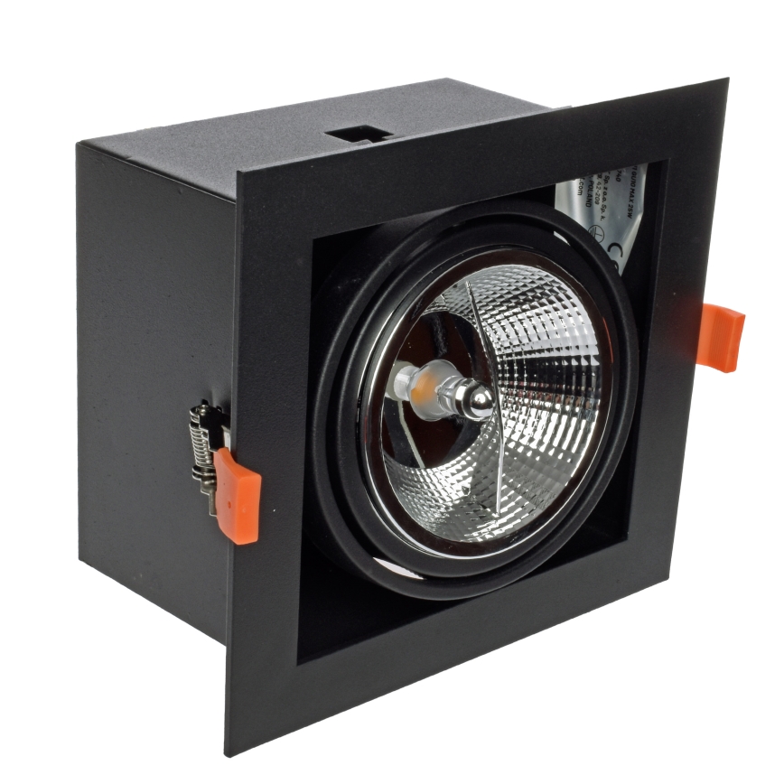 Lampă încastrată PLAZA AR111 1xGU10/12W/230V negru