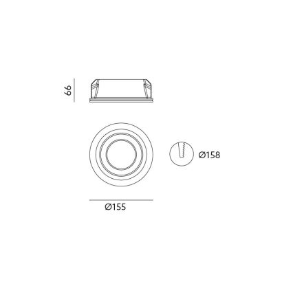 Lampă încastrată TONTO 1xGU10/35W/230V