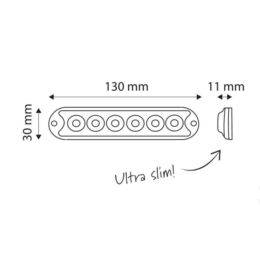 Lampă LED auto de zi LAM LED/18W/12-24V IP67