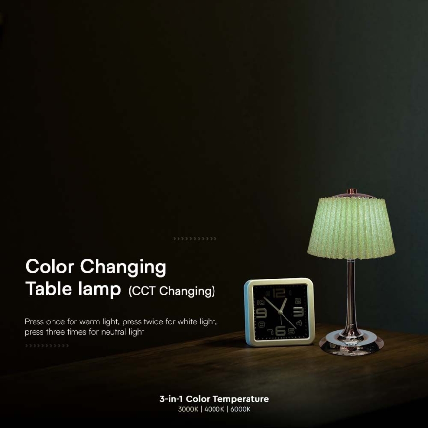 Lampă de birou LED încărcabilă cu touch, reglabilă, LED/1,5W/5V 3000/4000/6000K 1800 mAh, verde