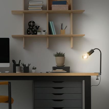 Lampă LED cu clemă 1xE27/4,2W/230V 2700K neagră