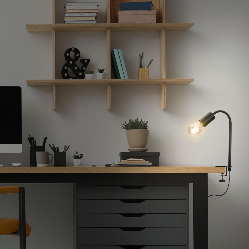 Lampă LED cu clemă 1xE27/4,2W/230V 2700K neagră