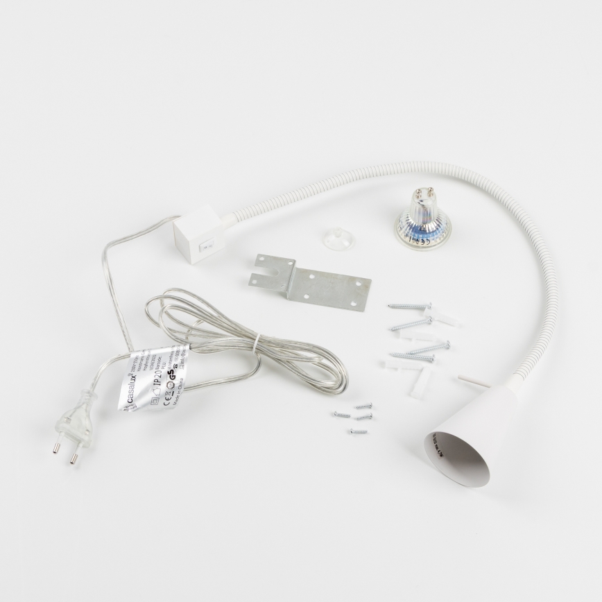 Lampă LED cu clemă 1xGU10/4,7W/230V albă