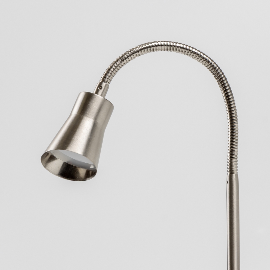 Lampă LED cu clemă, 3,2 W, 230 V, crom mat