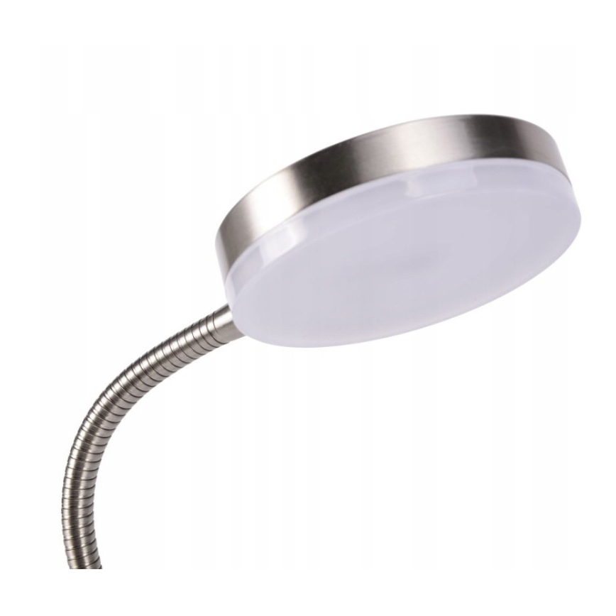 Lampă LED cu clemă, 3,2 W, 230 V, crom mat