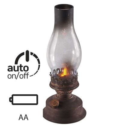 Lampă LED cu gaz lampant decorativă VINTAGE 1xLED/1,5W/3xAA