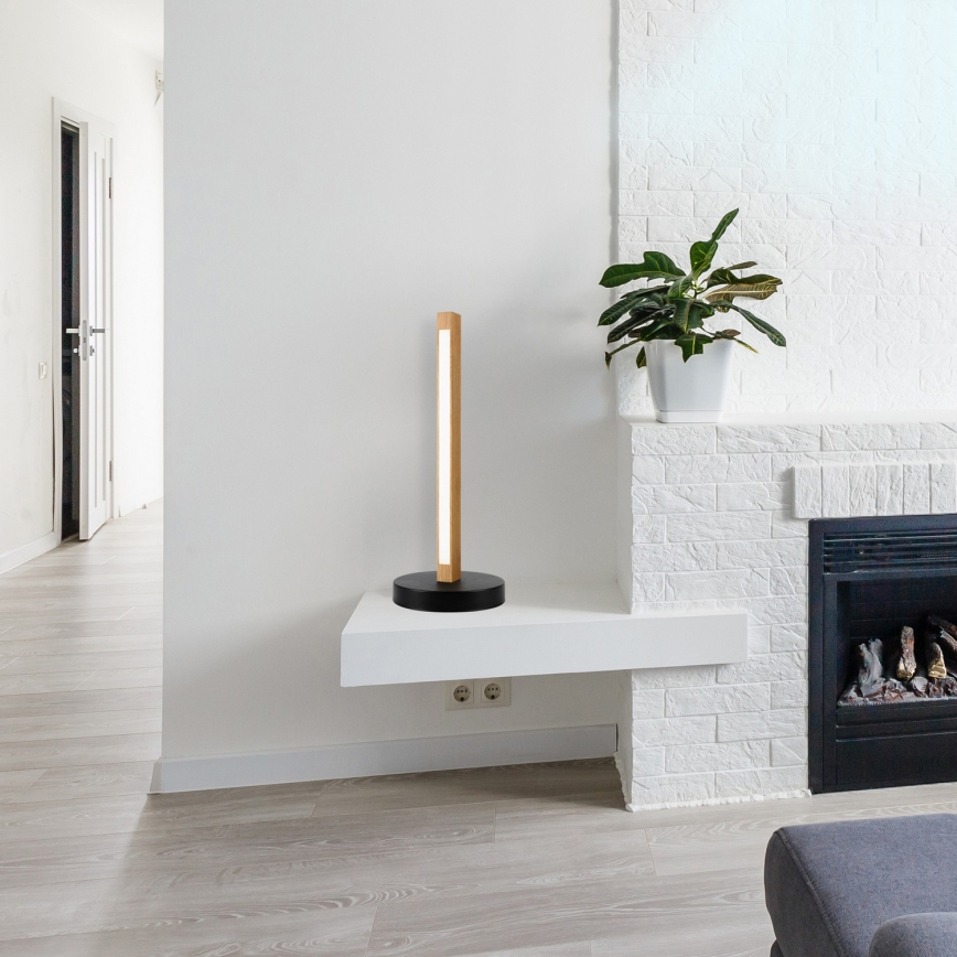 Lampă LED de birou VERDE LED/10W/230V 3000K stejar/negru