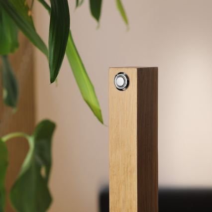 Lampă LED de birou VERDE LED/10W/230V 3000K stejar/negru