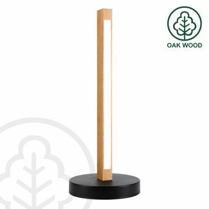 Lampă LED de birou VERDE LED/10W/230V 3000K stejar/negru