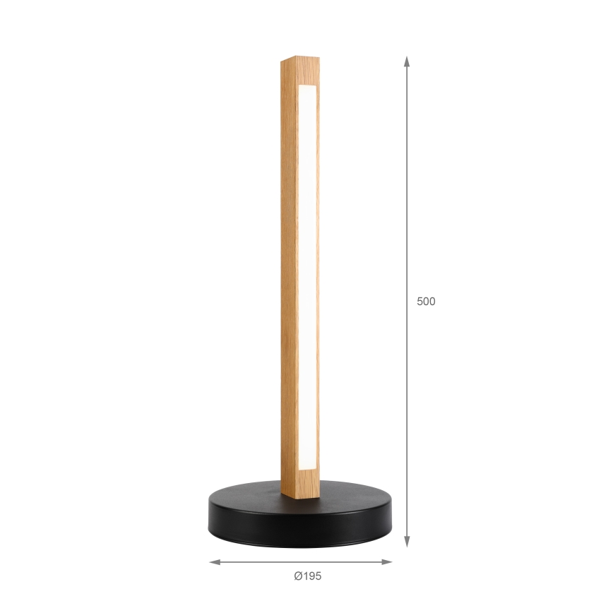 Lampă LED de birou VERDE LED/10W/230V 3000K stejar/negru